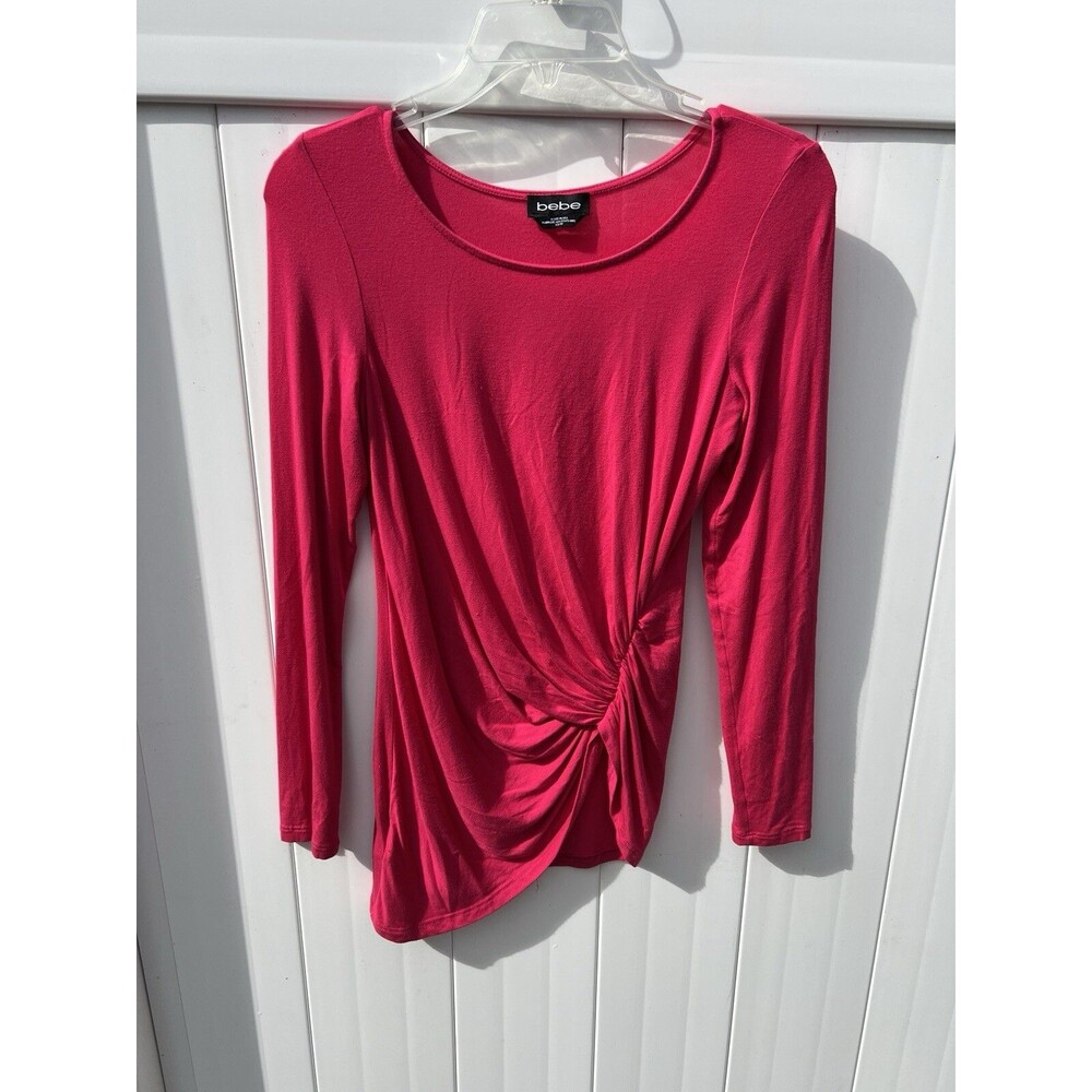 BEBE Blouse Women Size XS Pink Stretchy